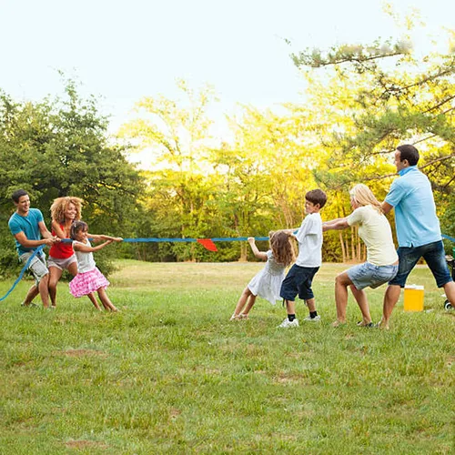 Miniatura 2 de Cuerda de tira y afloja para niños y adultos, cuerda de algodón trenzado natural, juegos al aire libre perfectos para actividades de carnaval