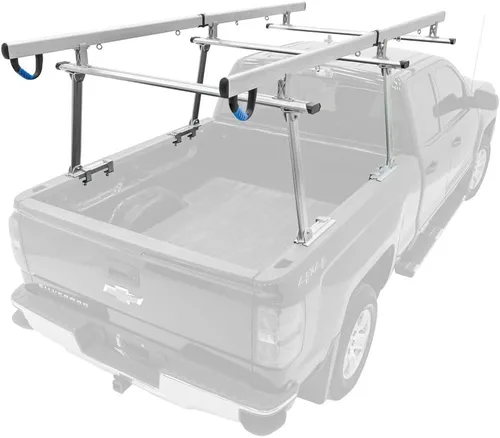 estante de aluminio universal para camionetas para cabinas - capacidad de 800 lb - se adapta a camas de camiones completas, medianas y compactas de