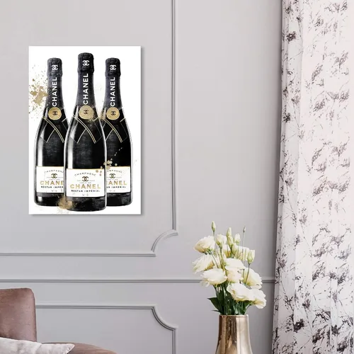 Miniatura 3 de The Oliver Gal Artist Co. Lienzo decorativo para pared, diseño de bebidas y espíritus de moda y glamour, diseño de champán, decoración del hogar