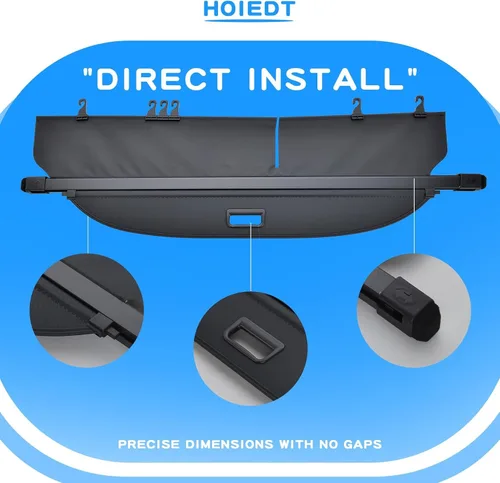 Miniatura 4 de Cubierta de cajuela compatible con Rav4 2013-2018, cubierta retráctil para sombra trasera de privacidad 2014 2015 2016 2017 Accesorios para Rav4