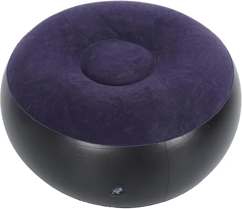 Miniatura 7 de Silla inflable Health Gear, silla de aire redonda al aire libre, taburete inflable portátil de flocado, silla de aire, cojín reposapiés