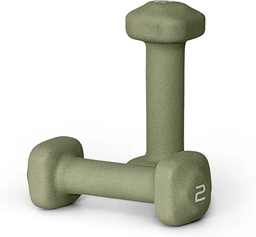 Miniatura 59 de Tone Fitness Pares de Mancuernas de Pesas de Neopreno con Cabeza Cuadrada Antirrodamiento Múltiples Opciones Azul