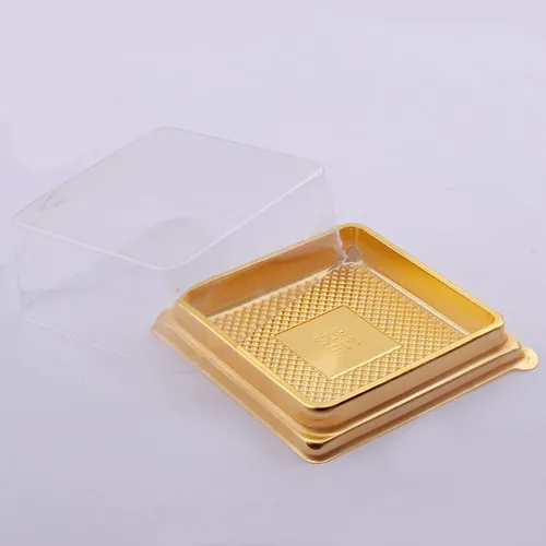 Miniatura 7 de 50 Piezas Cajas Mini para Pastel de 3.5 Pulgadas, Recipiente de Plástico Transparente para Cupcakes para Magdalenas, Galletas, Pasteles de Luna