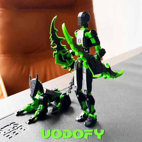 Miniatura 3 de Uodofy (Ensamblaje Completado) T13 Conjunto de Figuras de Acción 3D, Dummy Robo Titan 13 Figuras de Acción, Juguete 3D Impreso de Múltiples