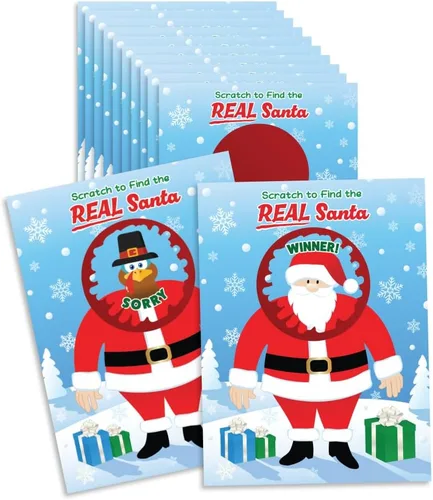 Miniatura 12 de My Scratch Offs Paquete de 26 tarjetas de juego para rascar, 3 x 4 pulgadas, divertidos recuerdos de fiesta de Navidad para adultos, familias