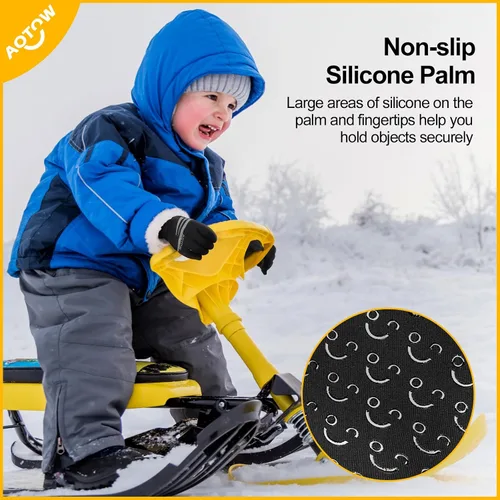 Miniatura 5 de Guantes deportivos cálidos de invierno para niños, clima frío, pantalla táctil, resistente al viento, para nieve, ciclismo, senderismo, fútbol, al