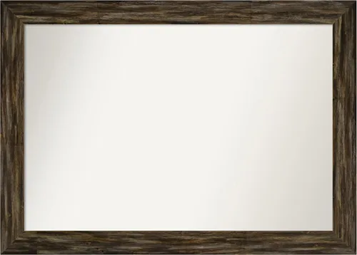 Miniatura 323 de Amanti Art Espejo de baño marrón para sobre el fregadero, 25 x 25 pulgadas, hecho a medida, espejo de tocador cuadrado marrón medio, marco de madera
