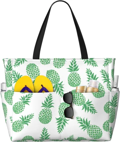 Miniatura 19 de Bolsa de playa para mujer, bolsa de playa impermeable y a prueba de arena con bolsa húmeda, bolsa de viaje grande para viajes de fin de semana