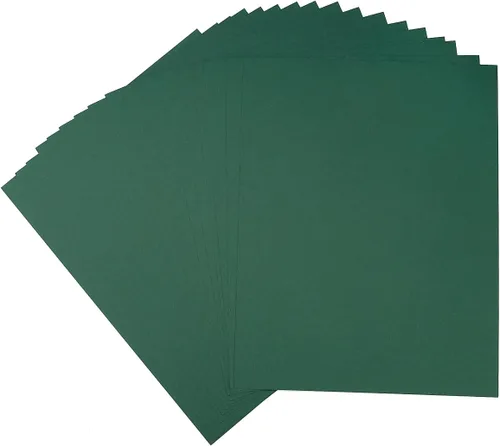 20 hojas de cartulina de papel grueso de colores en blanco para manualidades, tarjetas, invitaciones, suministros para álbumes de recortes (verde