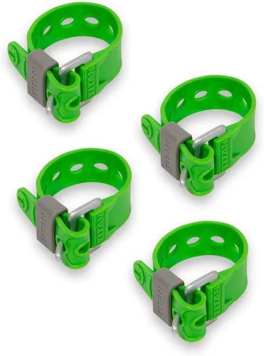 Titan Utility Straps - Correas de tensión fáciles de usar y fiables para asegurar bicicletas y motocicletas, esquís, mangueras de jardín, Verde lima
