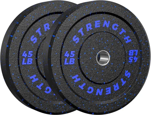 Miniatura 11 de XDDIAS Placas de parachoques de 2 pulgadas, juego de discos de peso olímpicos de goma para entrenamiento de fuerza en el gimnasio en casa, 20-260