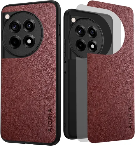 Miniatura 47 de AIORIA Funda para Oneplus Nord 3, pantalla de 6.74 pulgadas, funda de piel sintética de alta calidad, diseño retro de negocios, funda protectora