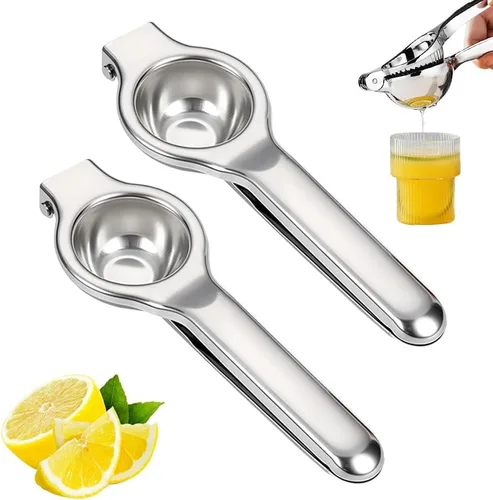 Miniatura 9 de Exprimidor de limón, exprimidor de limón de mano de acero inoxidable, exprimidor de cítricos, accesorios de cocina manual 2025, exprimidor de mano