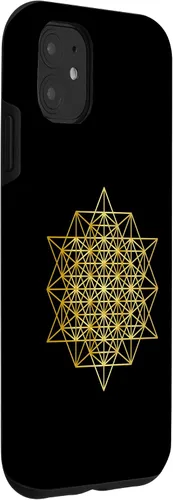 Miniatura 3 de Funda de yoga espiritual Yantra para iPhone 11 con geometría sagrada de la vida