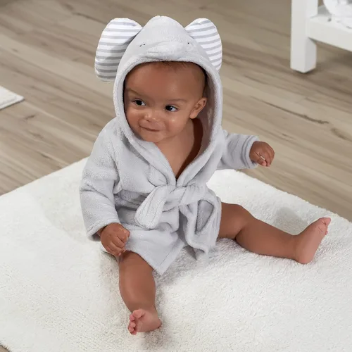 Miniatura 2 de Gerber Albornoz unisex de felpa suave con capucha de personaje animal para bebé