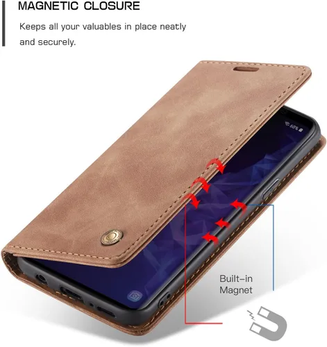 Miniatura 4 de Funda de cuero estilo cartera vintage para Samsung S