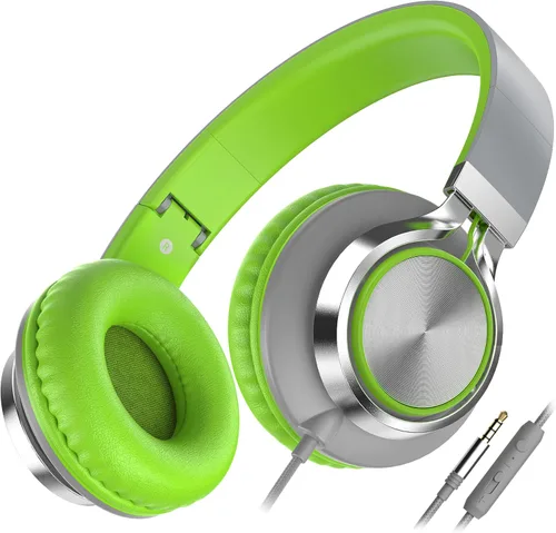 Miniatura 11 de Auriculares Ailihen C8, ligeros y plegables con micrófono para iPhone, iPad, iPod, teléfonos inteligentes Android, computadoras, laptop, Mac, Negro