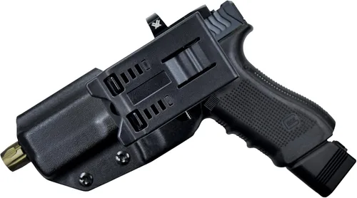 Miniatura 2 de OWB Negro Quick Detach IDPA - Funda KYDEX - Cintura exterior - Retención Posi-Click - 100% fabricado en EE. UU