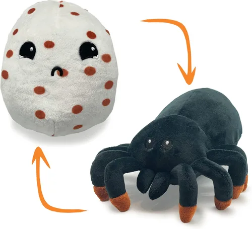 Miniatura 10 de Peluche reversible de pollo a huevo Feliz + triste Muestra tu estado de ánimo Peluche para aliviar el estrés de 7 pulgadas