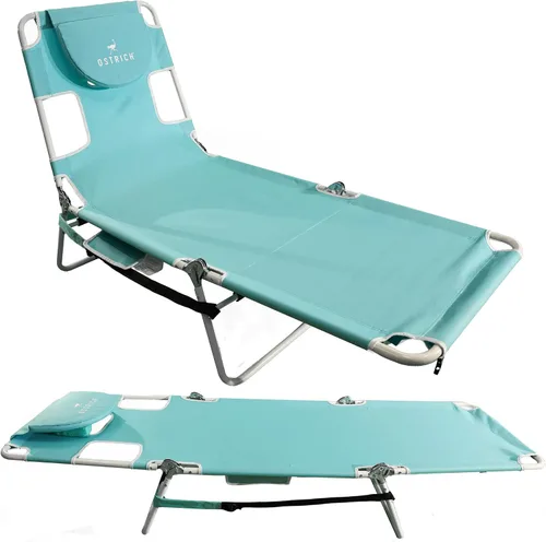 Miniatura 11 de Ostrich The Ladies - Tumbona cómoda con soporte para el pecho, plegable y portátil reclinable para exteriores, patio, playa, césped, camping, Verde