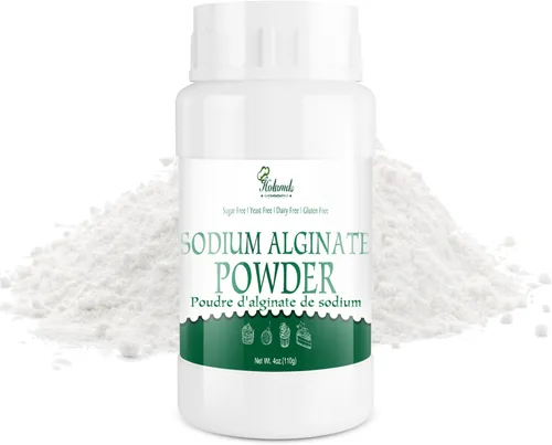 Polvo de alginato de sodio de 4 onzas, alginato de sodio 100% puro para espesar, agente gelificante de grado alimenticio para hacer lujosas esferas
