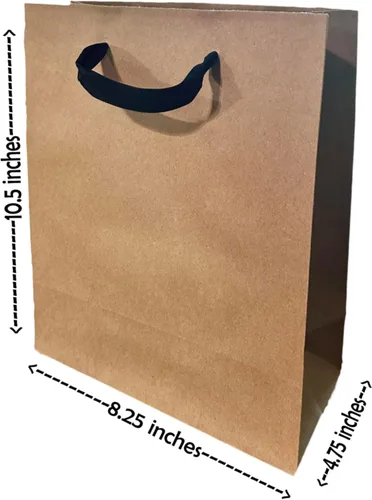 Miniatura 2 de Funny Bag - To Santa's Favorite Ho Bolsa de papel kraft de tamaño mediano con asas de cinta negra, regalo novedoso de elefante blanco para amigos
