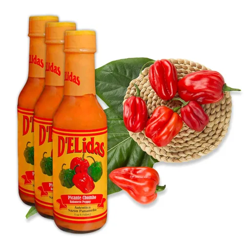 Miniatura 8 de D'ELIDAS Salsa picante Habanero, salsa picante de pimienta habanero natural, salsa chombo picante #1 en Panamá, sin OMG, salsa habanero alimentaria