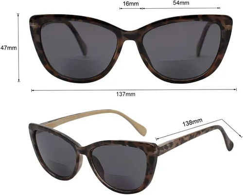Miniatura 5 de VITENZI Gafas de sol con lectores para mujer, lentes de sol de lectura tintadas, Gela