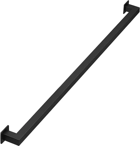 Barandilla de escalera para escaleras interiores, kit de barra de agarre moderno de 4 pies con acabado negro mate, barandillas antideslizantes para