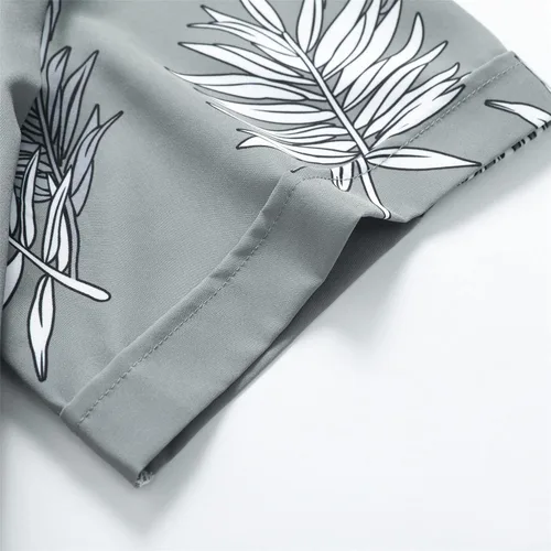 Miniatura 7 de SheLucki - Camisa hawaiana para hombre, unisex, casual, manga corta, con botones y estampado de sombra de palmeras, para el verano y la playa