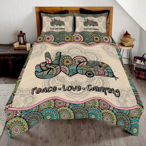 Miniatura 12 de Happy Camping - Juego de edredón para decoración de dormitorio, tamaño individual/Queen/King, para niños, niñas, mujeres, amantes