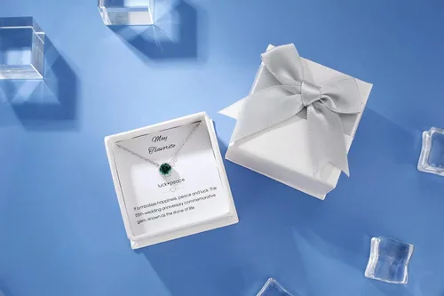 Miniatura 5 de Presentski Collar de piedra natal para mujer plata de ley 925 colgante solitario delicado collar regalos de cumpleaños para mujeres y niñas collares