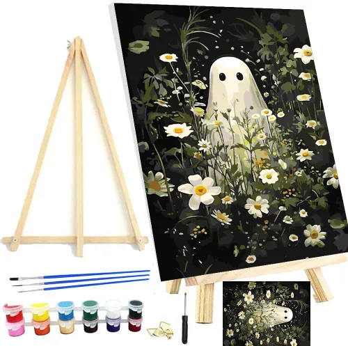 Miniatura 16 de Meothan Kits de pintura por números, pintura por números para adultos principiantes, kits de pintura de castillo de acuarela por números en lienzo 1