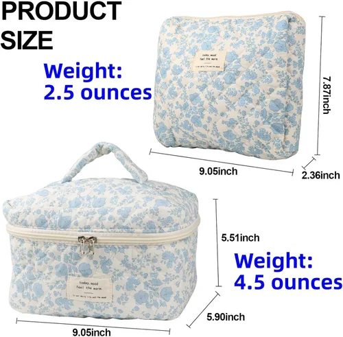 Miniatura 7 de Bolsa de Maquillaje Fcteap para Viaje, Esenciales de Viaje, Bolsa de Cosméticos Acolchada, Organizador de Artículos de Aseo, Inserción