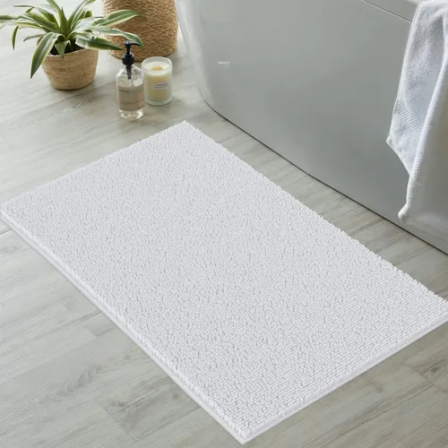 Miniatura 31 de LuxUrux Tapete de microfibra afelpada, de felpilla extrasuave, pelo largo de 1 pulgada, muy absorbente, para baño o ducha, lavar y secar a máquina