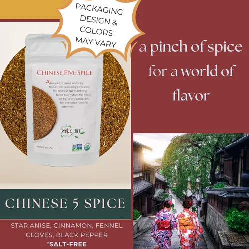 Miniatura 4 de Chinese Five Spice - Condimento de mezcla orgánica, The Spice Hut, 2.0 onzas