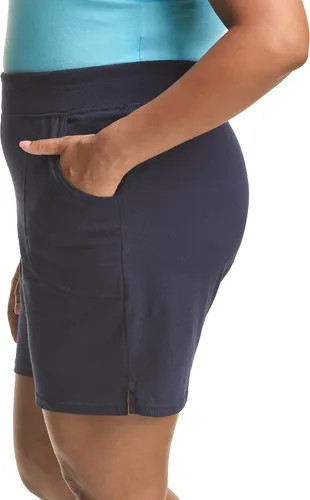 Miniatura 3 de Hanes Women's Just My Size Cotton Jersey Shorts, Plus Size Pull-on Gym Shorts, 7 inches Inseam