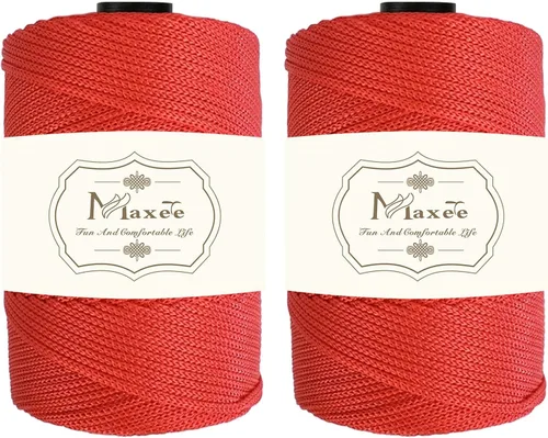 Miniatura 67 de Cordón de macramé premium de poliéster 3 mm × 218 yardas, cordón de macramé 100% polipropileno de 3 mm, ideal para crochet, colgadores de pared, 30