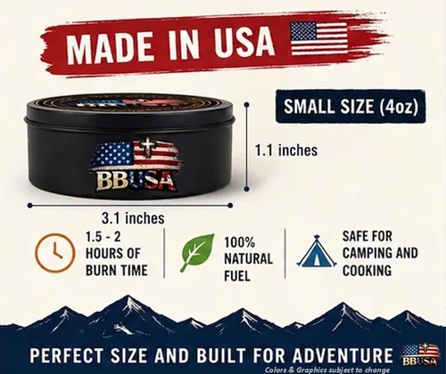 Miniatura 4 de Campfire in a Can - Made in USA - Portable Mini Fire Pit for Marshmallows & S’Mores - Hiking, Backpacking, Hunting, Fishing & Camping - Tactical