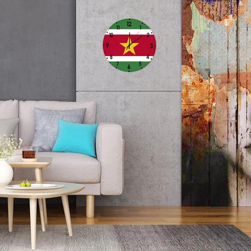 Miniatura 356 de Cheyan Reloj de pared con bandera de Canadá de 12 pulgadas, silencioso, sin tictac, de PVC, funciona con pilas, reloj redondo decorativo, regalo