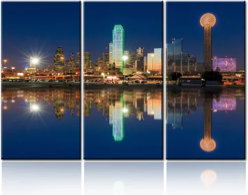 Miniatura 135 de San Antonio Sundown - Impresión en lienzo, paisaje de ciudad de pared grande, paisaje urbano extra grande de Texas, impresión de pared de horizonte