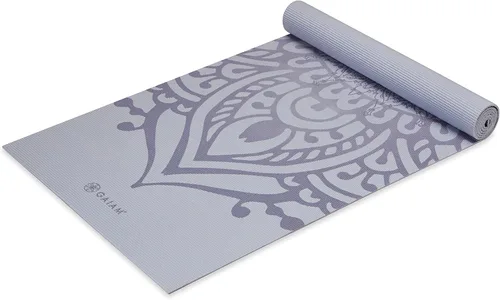 Miniatura 15 de Gaiam - Esterilla de yoga premium de 5mm con estampado, gruesa y antideslizante para todo tipo de yoga, pilates y entrenamientos en el suelo