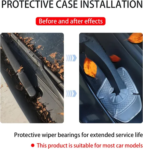 Miniatura 3 de 2 piezas de almohadillas de protección para agujero de brazo de limpiaparabrisas de coche, protector de agujero de brazo de limpiaparabrisas