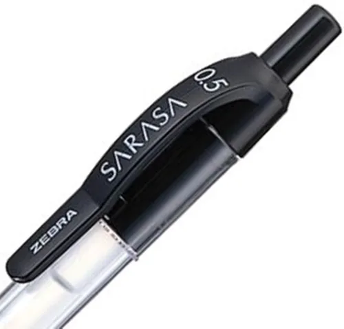 Miniatura 2 de ZEBRA B-JJ3-BK Bolígrafo de gel, Sarasa, 0.5, negro, 10 bolígrafos Negro 10pcs