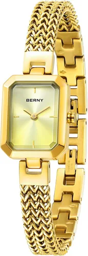Miniatura 11 de BERNY Relojes para mujer, fácil de cambiar el tamaño, reloj de pulsera para mujer, de acero inoxidable, de lujo, a la moda, pequeño, cuadrado
