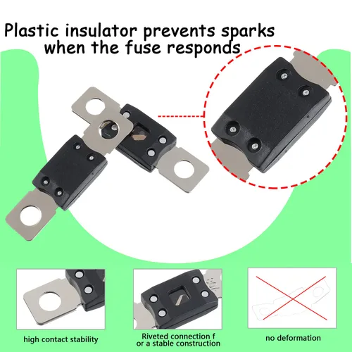 Miniatura 3 de 200A Mega Fusible de Alta Corriente - Fusible de 200 Amperios para Atornillar para Coches, Camiones, Vehículos de Construcción, Autobuses, Caravanas