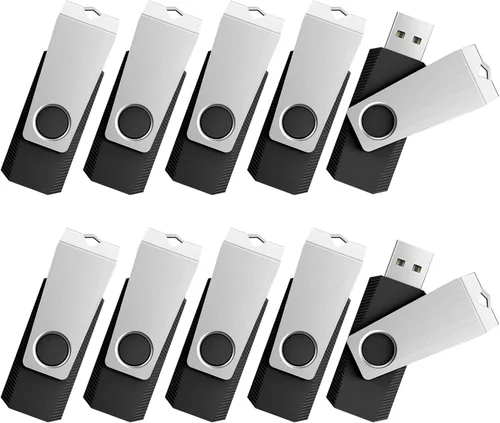 Miniatura 9 de TOPESEL Unidad flash USB 3.0 de 64 GB, paquete de 10 unidades a granel, memoria USB para respaldo de almacenamiento de datos, disco de memoria