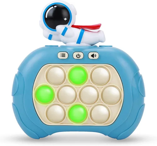 Miniatura 10 de Juguetes Fidget Pop de Empuje Rápido para Niños y Adultos, 12 Modos de Juego Mejorados con Luces, Juguete de Mano de Burbujas de Empuje Rápido