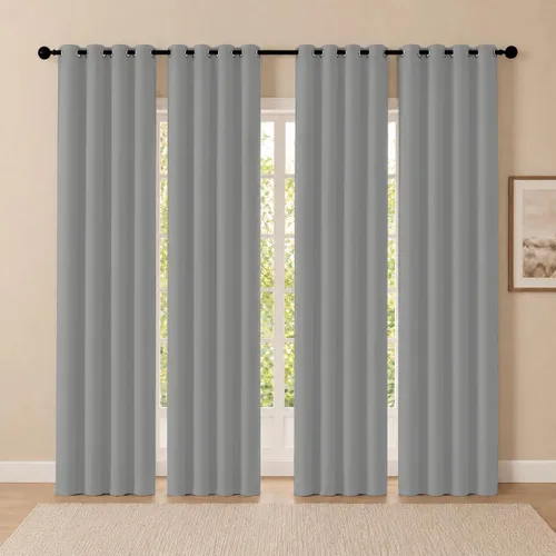 Miniatura 47 de Cortinas de oscurecimiento de habitación de 45 pulgadas de largo para dormitorio y sala de estar, cortinas térmicas aislantes con ojales