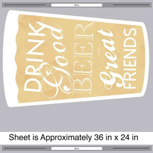 Miniatura 2 de Drink Good Beer with Great Friends Wall Decal -Beer Wall Decal by Chromantics